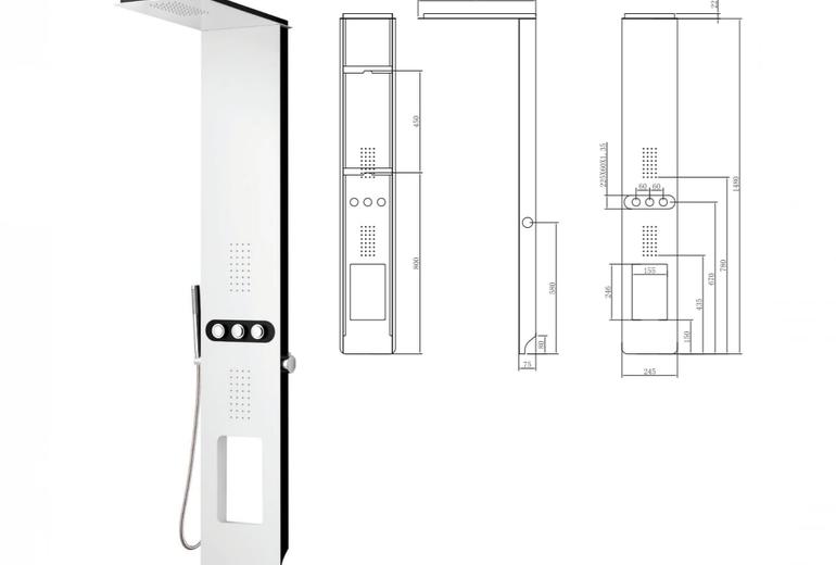 Tuš kolona Bianco Nero Touch