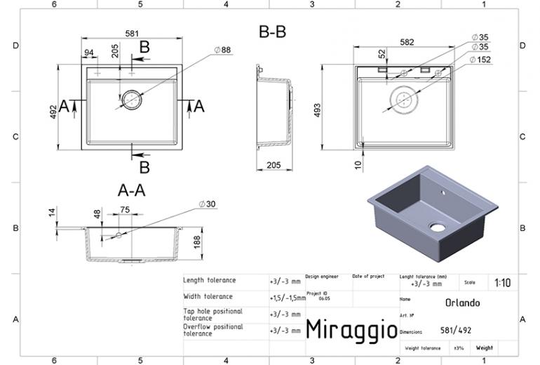Orlando sivo s sifonom