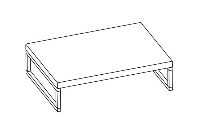 Pult za umivalnik Desk 100 Hrast