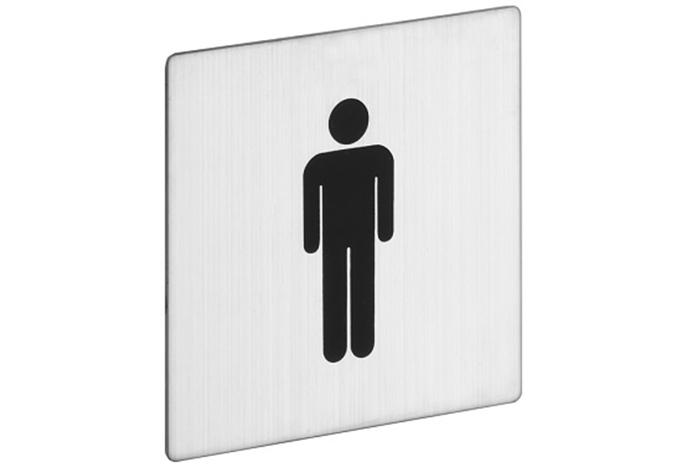 Oznaka kvadratna Moški WC 80mm