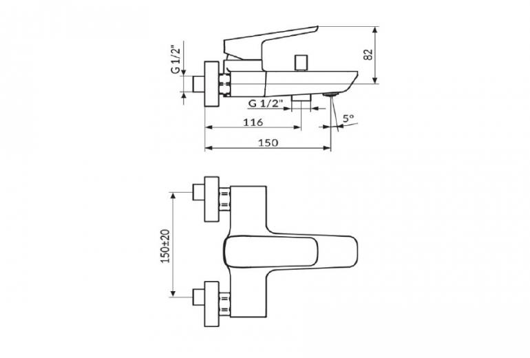 Armatura za kad Stolz Krom Nero