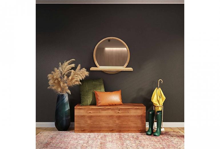 Ogledalo Sunrise 80x85 Hrast