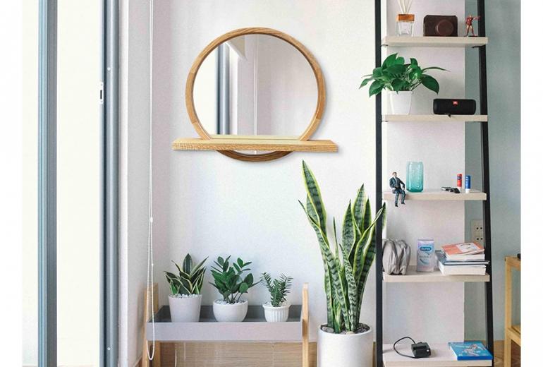 Ogledalo Sunrise 80x85 Hrast