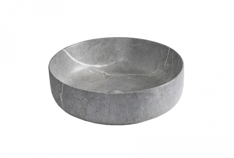 Umivalnik Everest Round 46 sivi marmor
