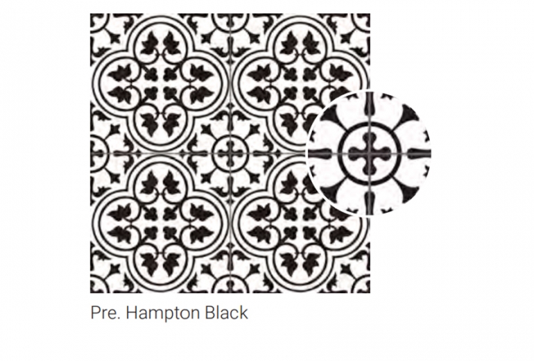 Hampton Black 45x45