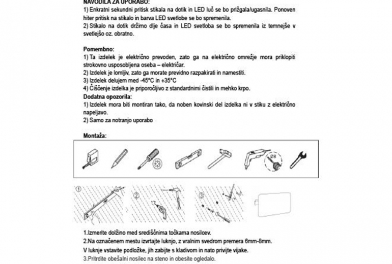 Kiara 100 Nero LED Fog free